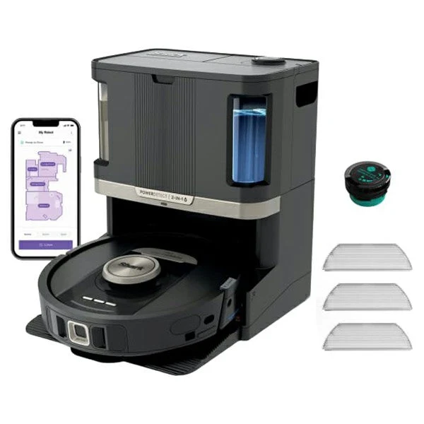 Shark PowerDetect NeverTouch Pro Robot Staubsauger & Mop mit Self-Empty Station - Schwarz | RV2800ZEUK