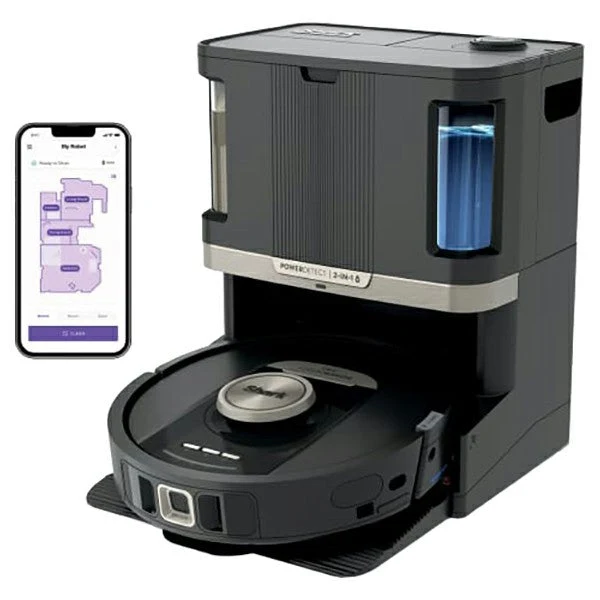 Shark PowerDetect NeverTouch Pro Robot Staubsauger & Mop mit Self-Empty Station - Schwarz | RV2800ZEUK