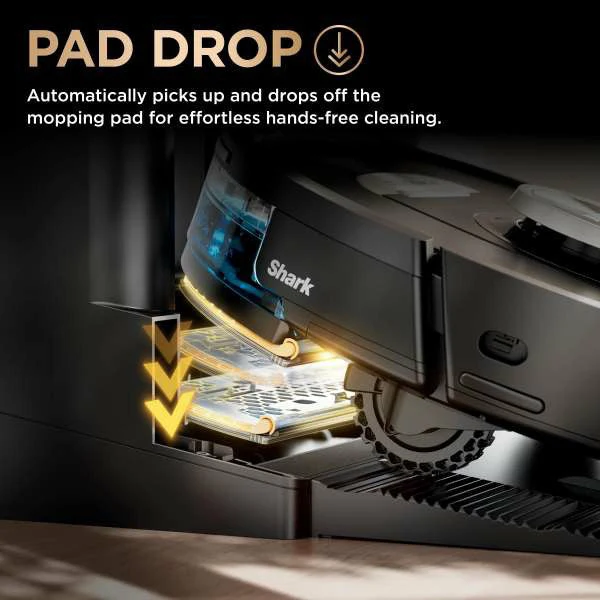 Shark PowerDetect NeverTouch Pro Robot Staubsauger & Mop mit Self-Empty Station - Schwarz | RV2800ZEUK