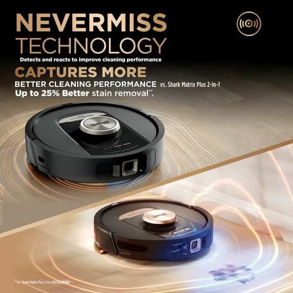 Shark PowerDetect NeverTouch Pro Robot Staubsauger & Mop mit Self-Empty Station - Schwarz | RV2800ZEUK
