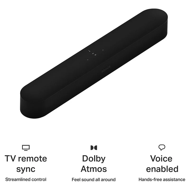 Sonos Beam Gen 2 Smart Soundbar mit Dolby Atmos - Schwarz | BEAM2UK1BLK