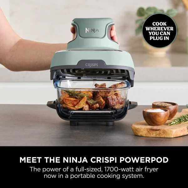 Ninja CRISPi 4-in-1 Portable Glass Heißluftfritteuse - Sage | FN101UKSG