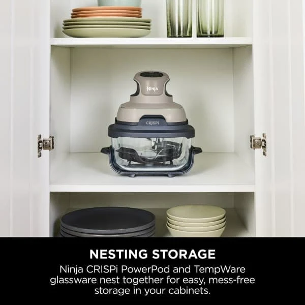 Ninja CRISPi 4-in-1 Portable Glass Heißluftfritteuse - Stone | FN101UKST