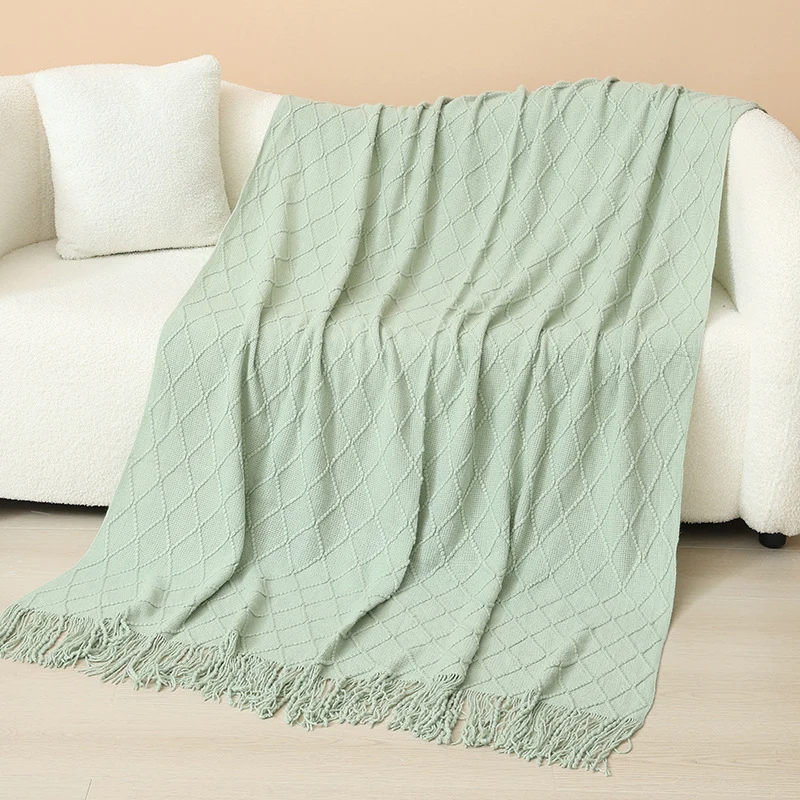 Gemütliche gestrickte Wurfdecke
