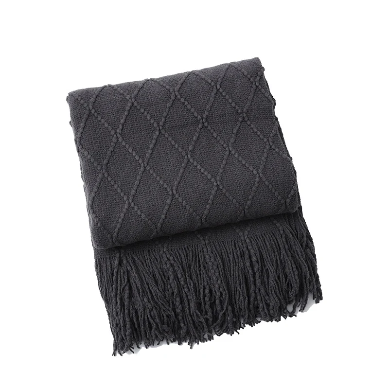 Gemütliche gestrickte Wurfdecke