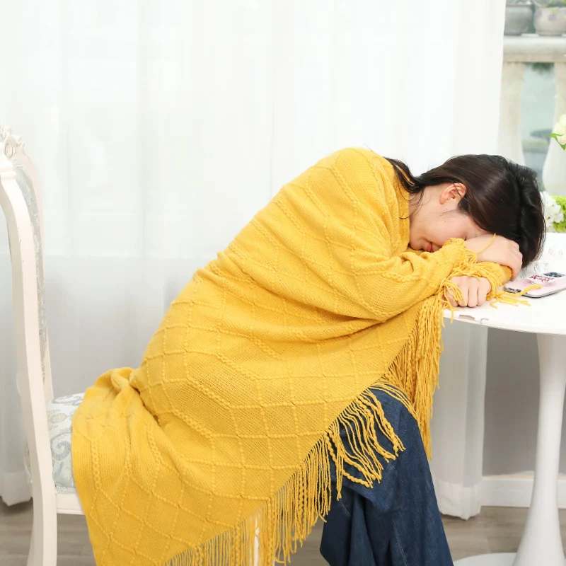Gemütliche Strickdecke
