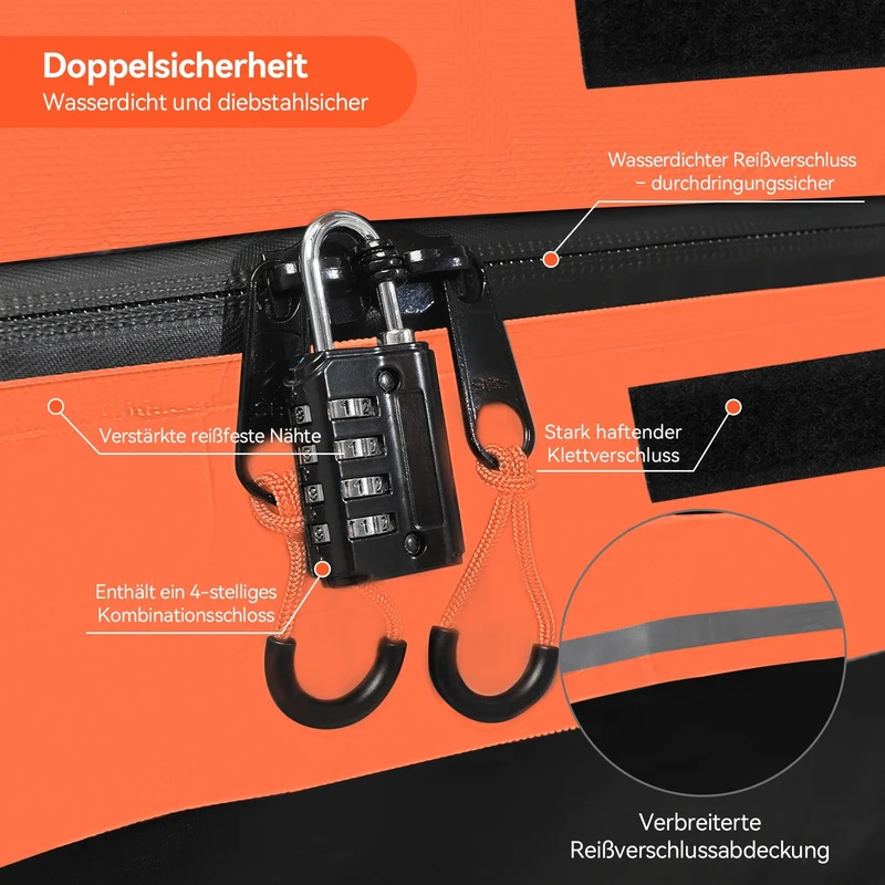 Dachbox Faltbar Dachträgerbox 600L Dachtasche Auto 840D