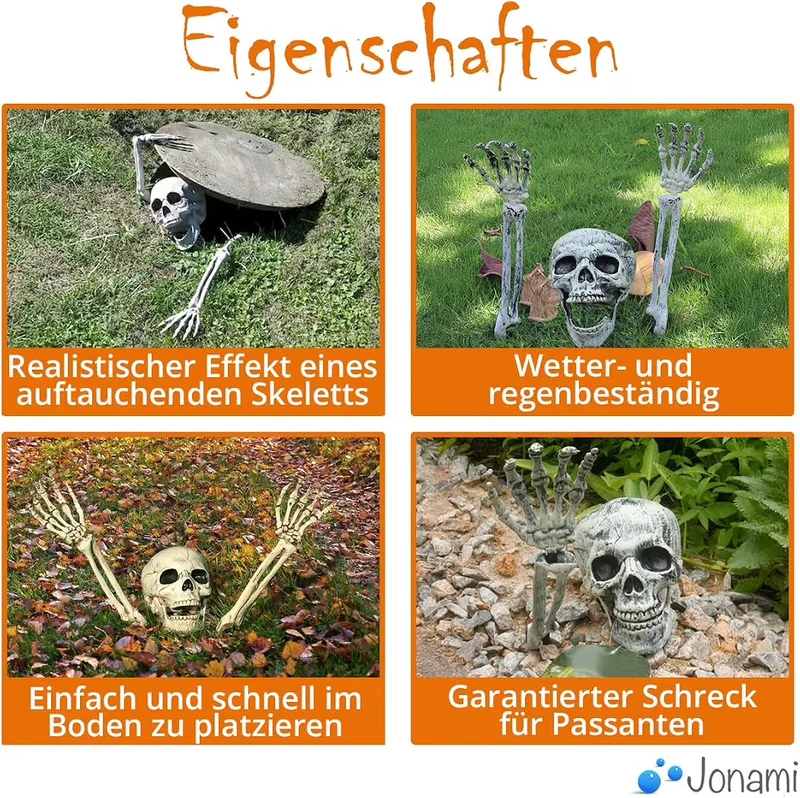 Halloween Skelett Schädel Dekoration Gartendeko