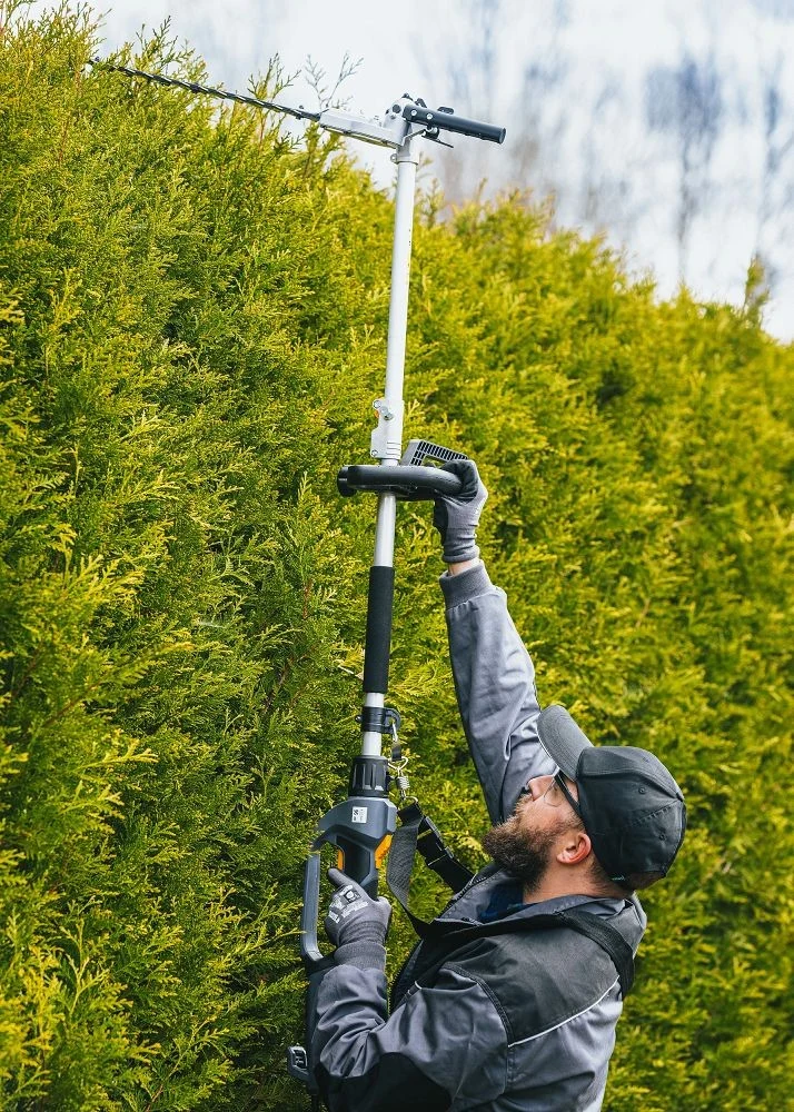 Elektrische Teleskop Gartenschere Hecke Schere Heckenschere 1200W 40cm