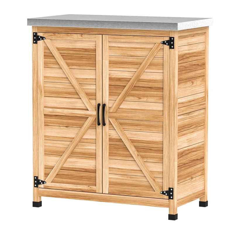 Gartenschrank Gartenmöbel Arbeitstisch Gartenregal Arbeitsbank Arbeitsplatte