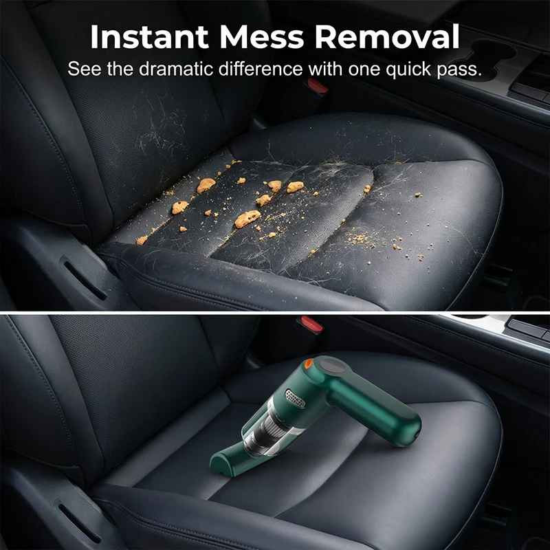 💥Zeitlich begrenztes Angebot: 50 % Rabatt💥【Leistungsstarkes Akku-Staubsauger-Set, speziell für Autos entwickelt🚗】🧹✨