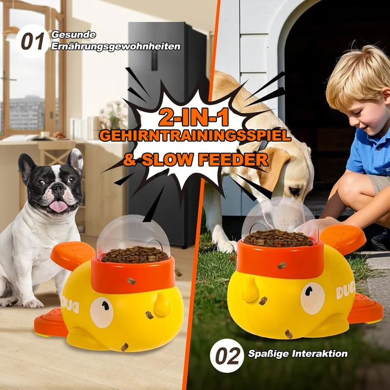 😺Heißer Verkauf - 50% Rabatt🐶Katzen & Hunde, vereint im Spaß!----Interaktives Slow Feeder Spielzeug