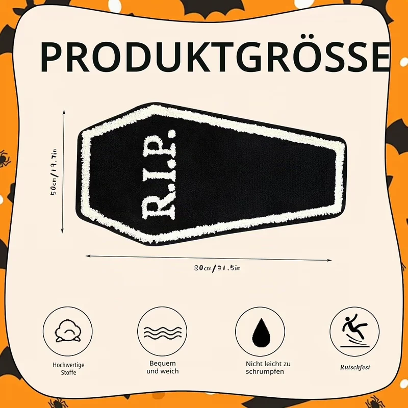 Halloween Grabstein Dekoration Fußmatte Bodenmatte Teppich
