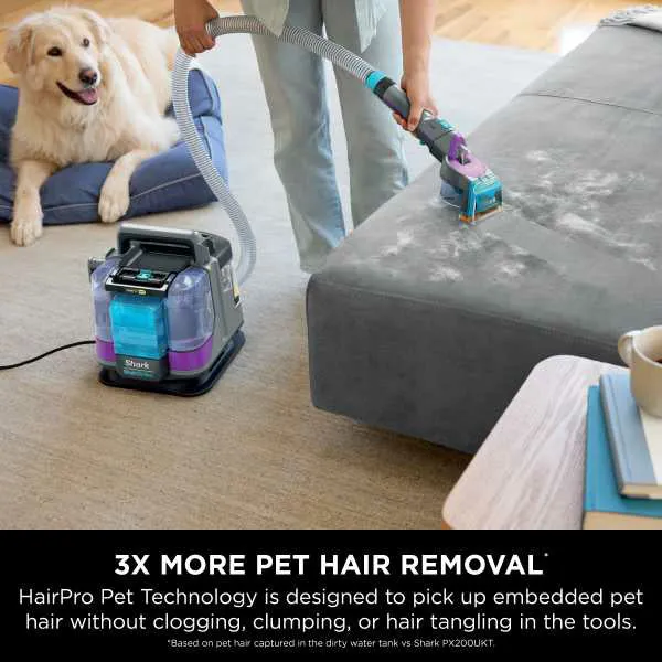 Shark StainStriker HairPro Pet Stain & Spot Staubsauger - Dark Silber & Force Fuscia | PX250UKT
