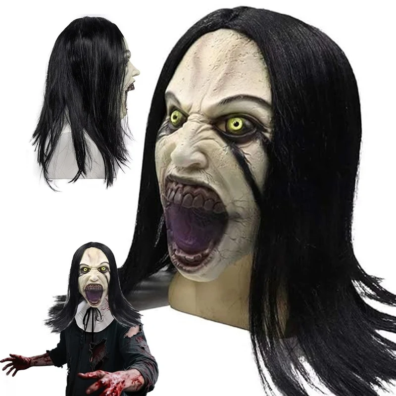 Halloween Horror Maske Frau Kostüm Geistermaske