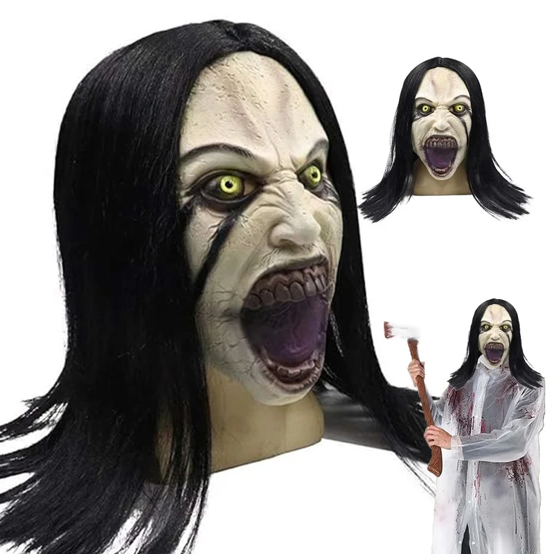 Halloween Horror Maske Frau Kostüm Geistermaske