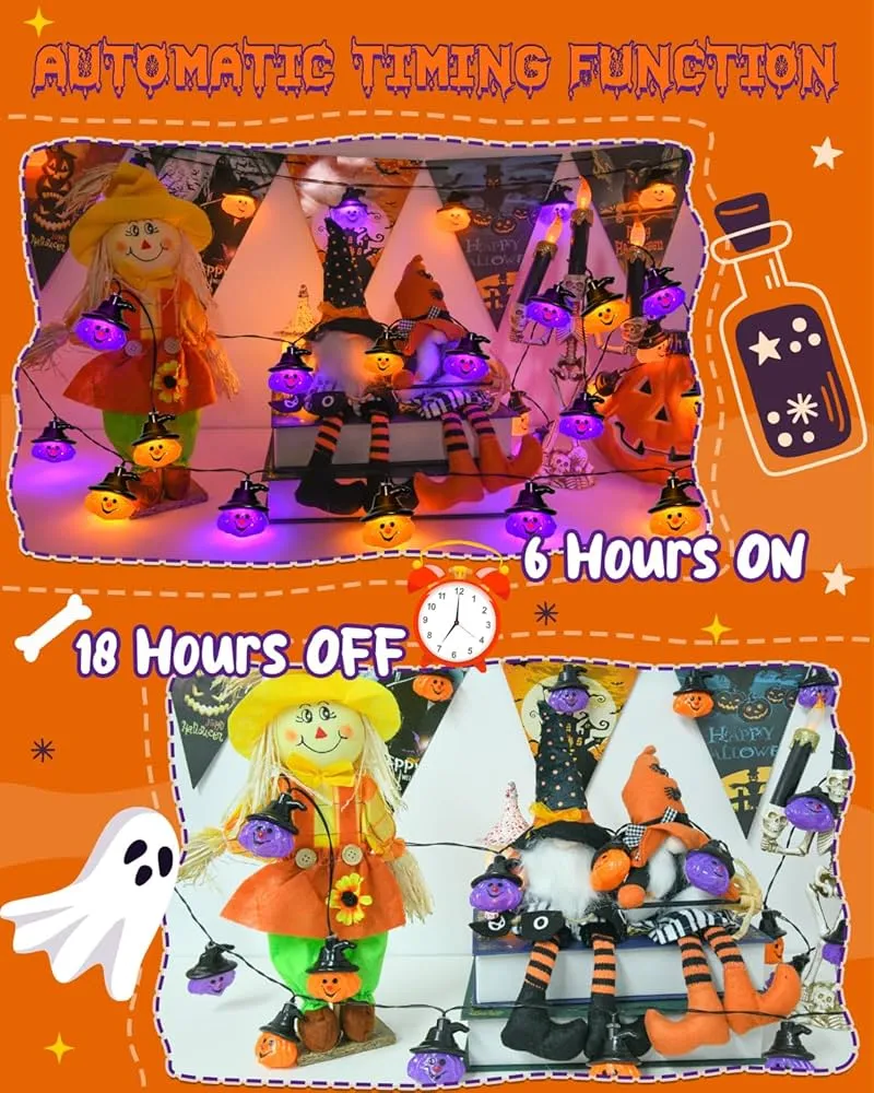 Halloween Lichterkette Kürbis Deko Außenbeleuchtung Beleuchtung
