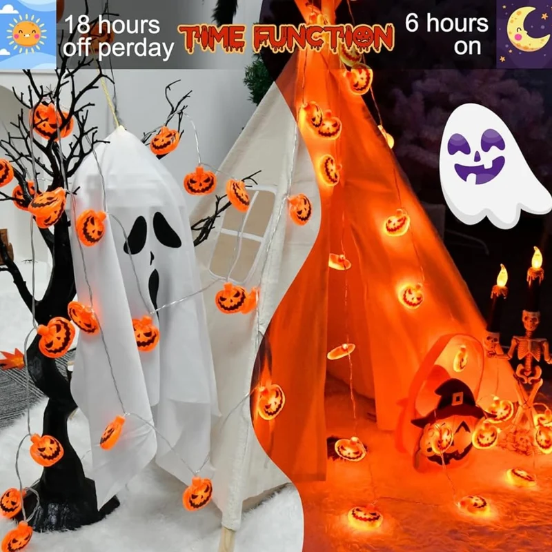 Halloween Lichterkette Kürbis Dekoration Beleuchtung