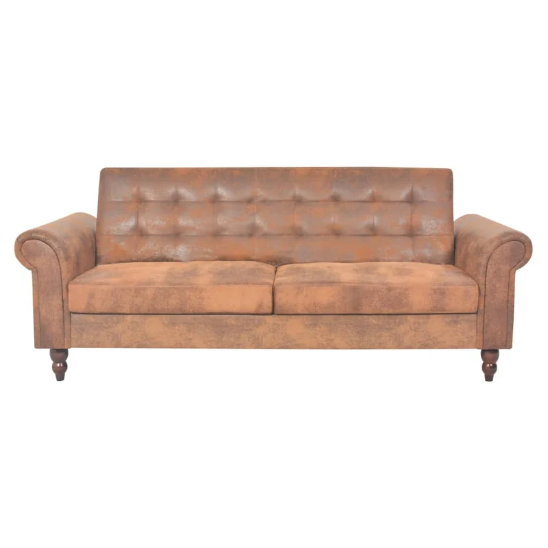 2-Sitzer Schlafsofa Sofa Kunstwildleder Bettsofa 196x82cm