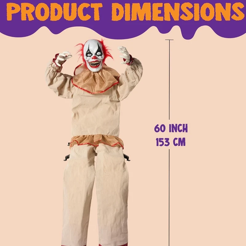 Halloween Animatronic Clown Deko Sitzend Dekoration