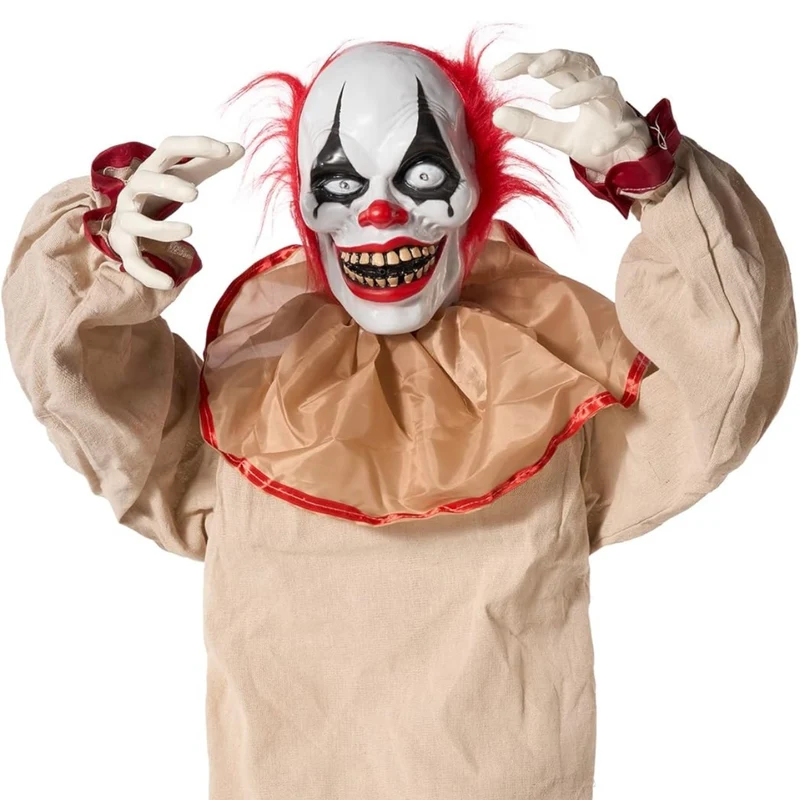 Halloween Animatronic Clown Deko Sitzend Dekoration