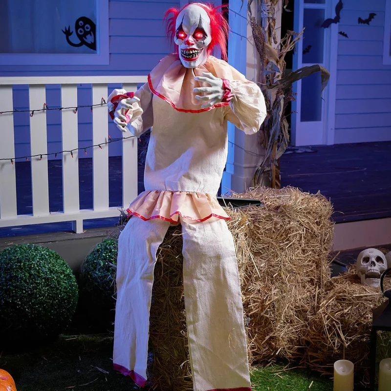 Halloween Animatronic Clown Deko Sitzend Dekoration