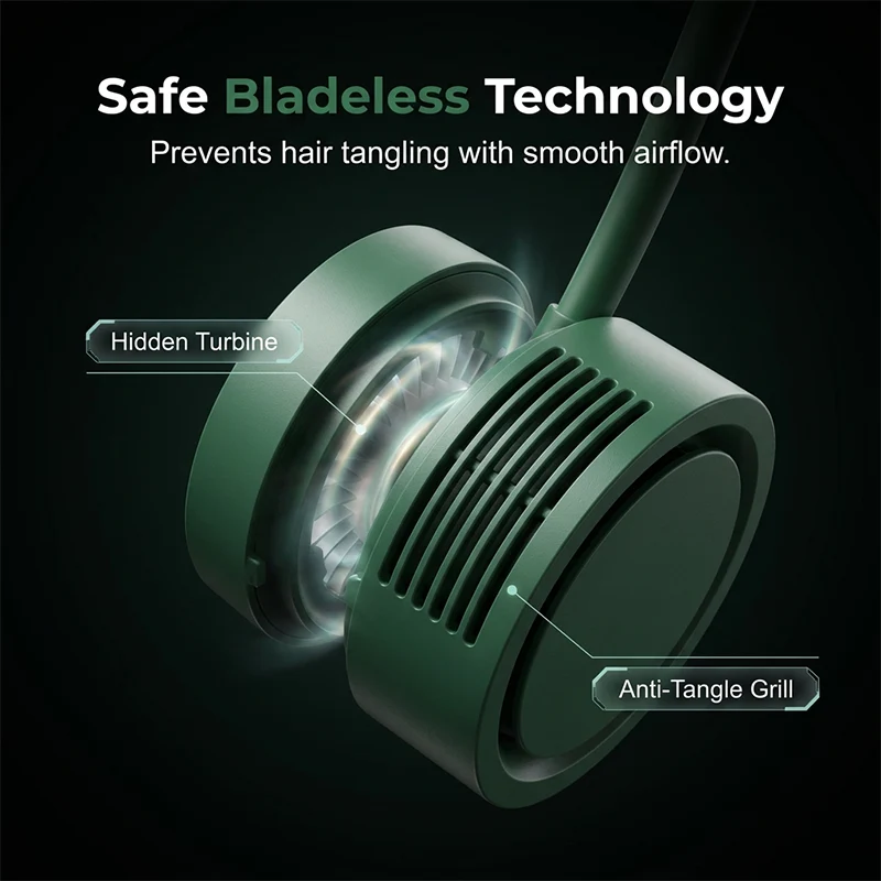 ✨Sommer-Sonderangebot 50% RABATT!❄️Tragbarer, zusammenklappbarer Halsventilator – blattloser, wiederaufladbarer Ventilator für den persönlichen Gebrauch