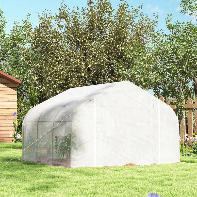 Tunnelgewächshaus 445x300x205cm Foliengewächshaus Treibhaus