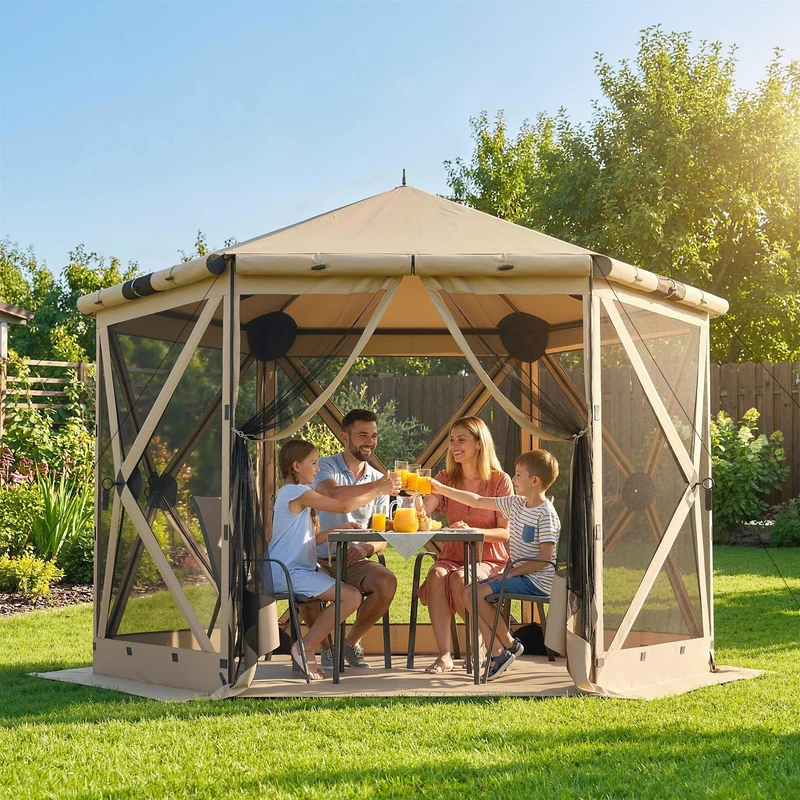 Faltpavillon 300x260x221cm Pop-Up Pavillon Gartenzelt Partyzelt