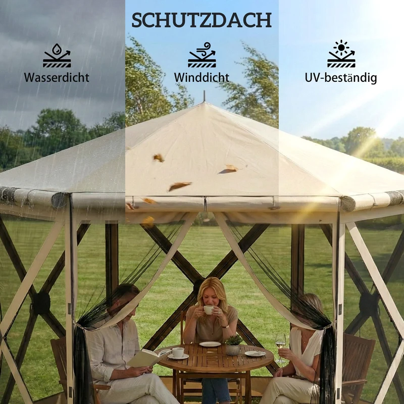 Faltpavillon 300x260x221cm Pop-Up Pavillon Gartenzelt Partyzelt