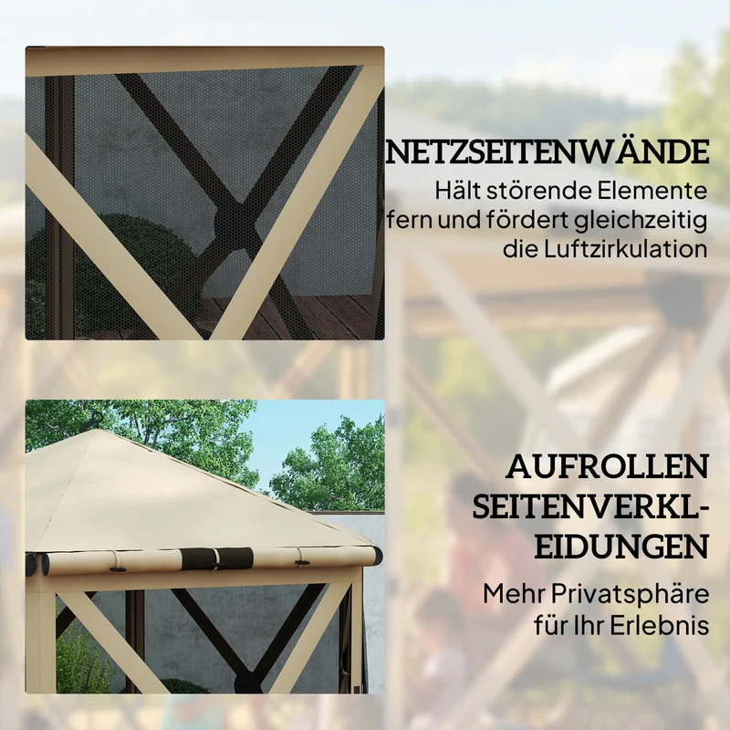 Faltpavillon 300x260x221cm Pop-Up Pavillon Gartenzelt Partyzelt