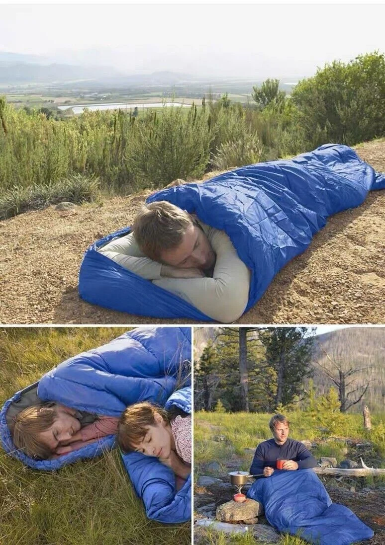 2X Schlafsack Mumienschlafsack Sack Outdoor Camping Winter 210x75cm