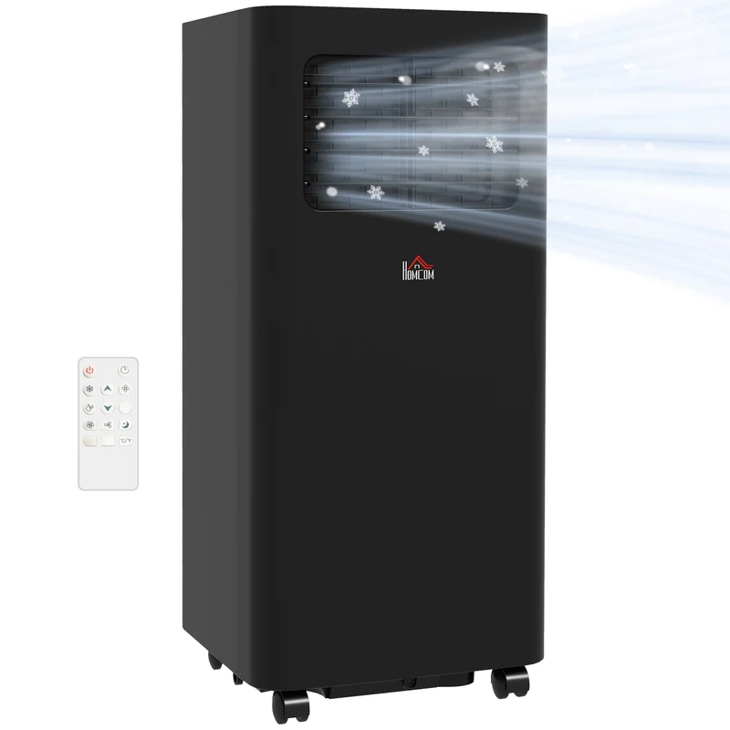 8000 BTU Mobile Air Conditioner, 345 Sq. Ft., AC Unit with Dehumidifier, Sleep, 24H Timer On/Off, Window Kit, Black