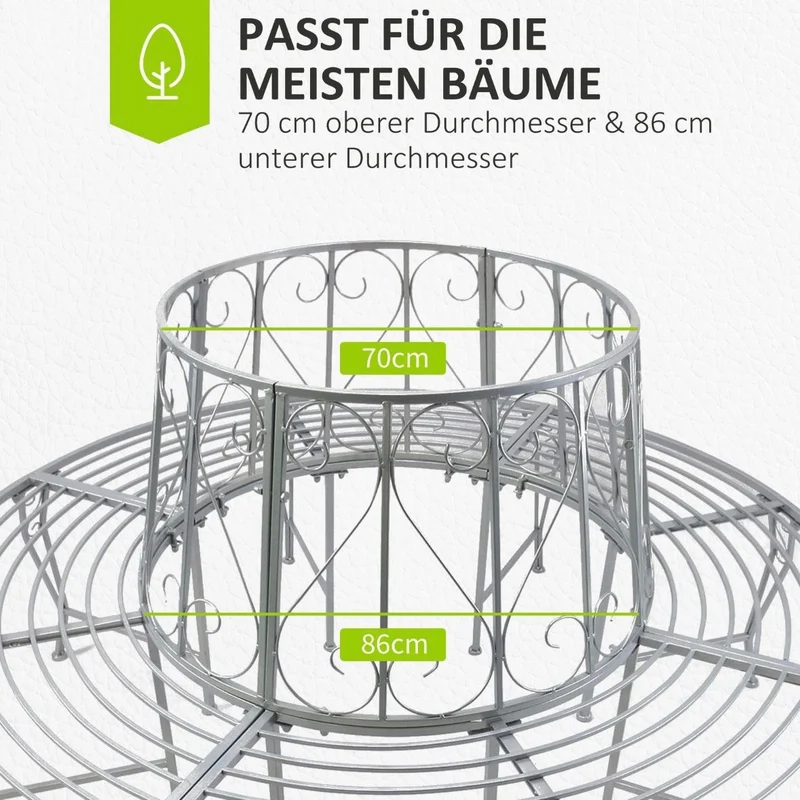 360° Baumbank Rundbank Gartenbank Sitzbank Parkbank Bank Garten