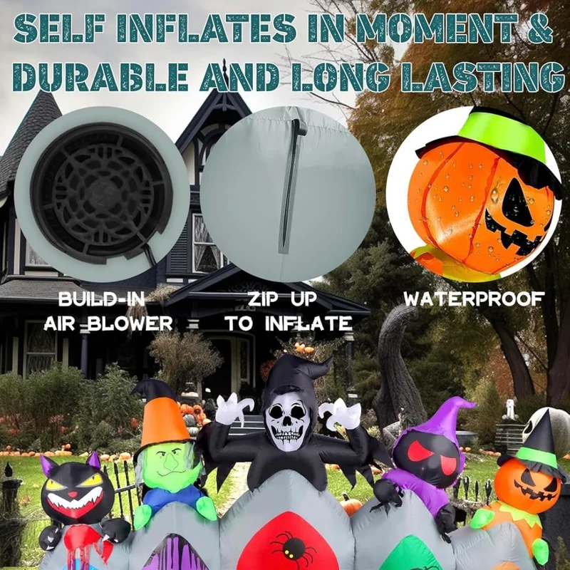 Aufblasbare Halloween Dekoration Dekowand Wand