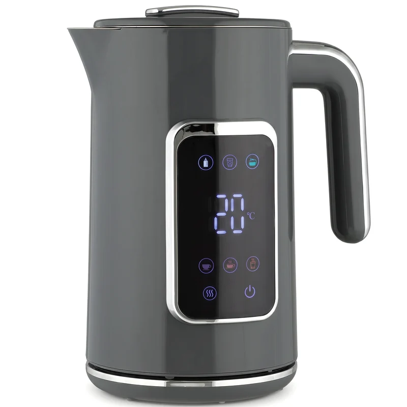 1.7L Fast Electric Kettle with LED Display, Adjustable Temp, Keep Warm, Grey