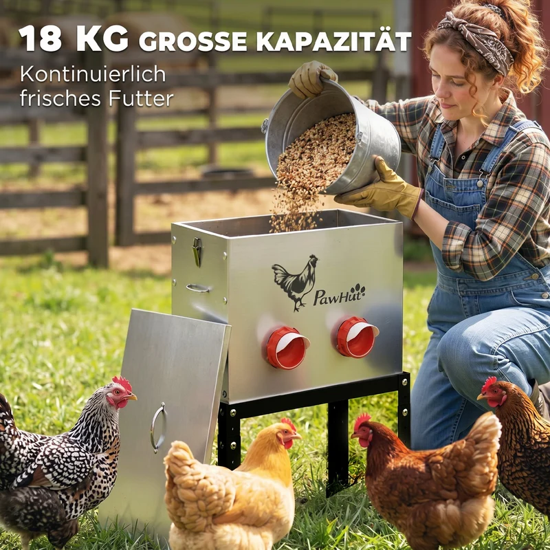 Futterautomat Hühnerfutter Automat Futtermaschine Geflügel Hühner 18kg