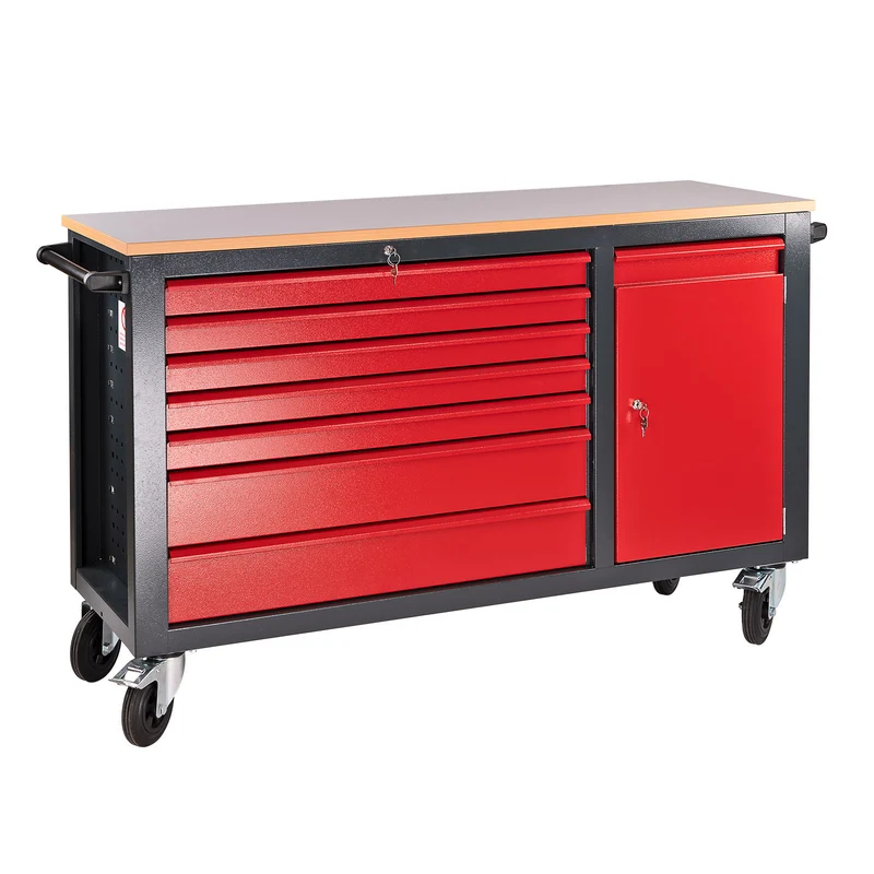 Mobile Werkbank Werktisch Werkstattschrank Arbeitstisch 180x48x104cm