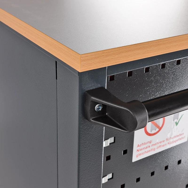 Mobile Werkbank Werktisch Werkstattschrank Arbeitstisch 180x48x104cm