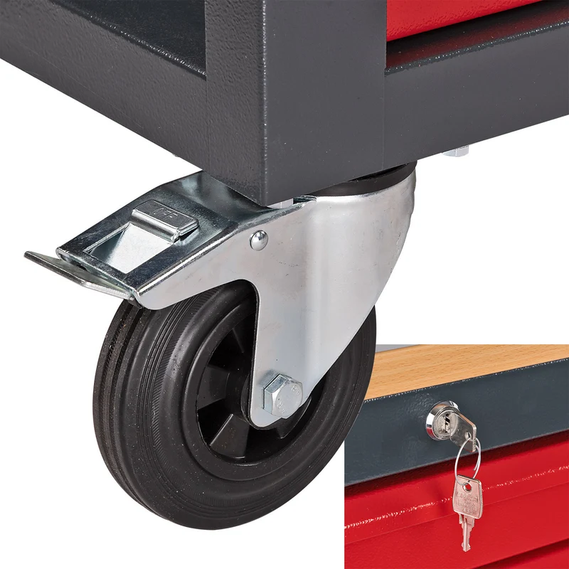 Mobile Werkbank Werktisch Werkstattschrank Arbeitstisch 180x48x104cm