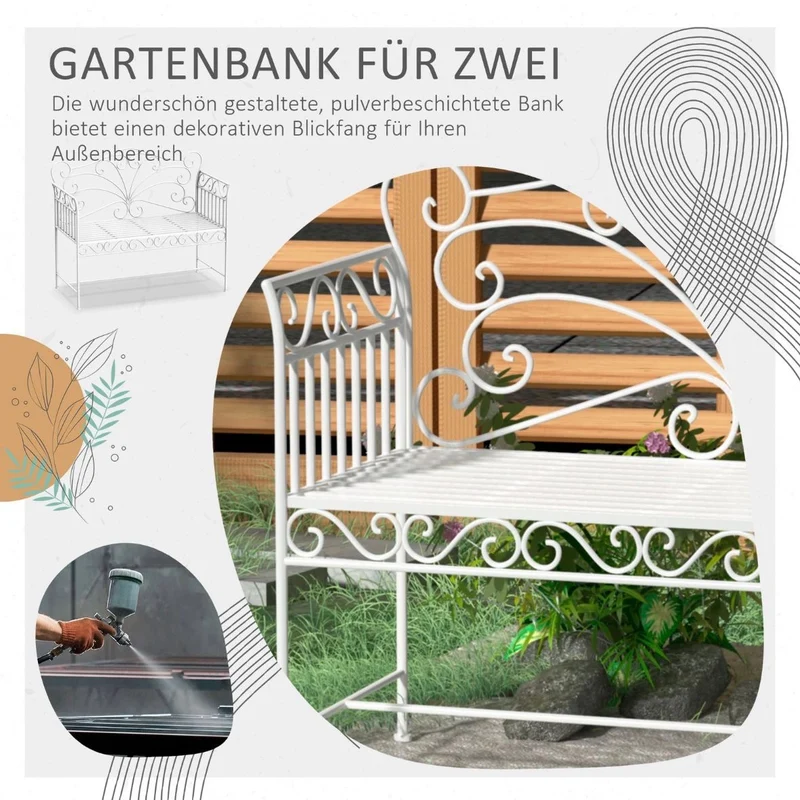 Gartenbank Parkbank Sitzbank Bank Gartenmöbel 2-Sitzer Garten