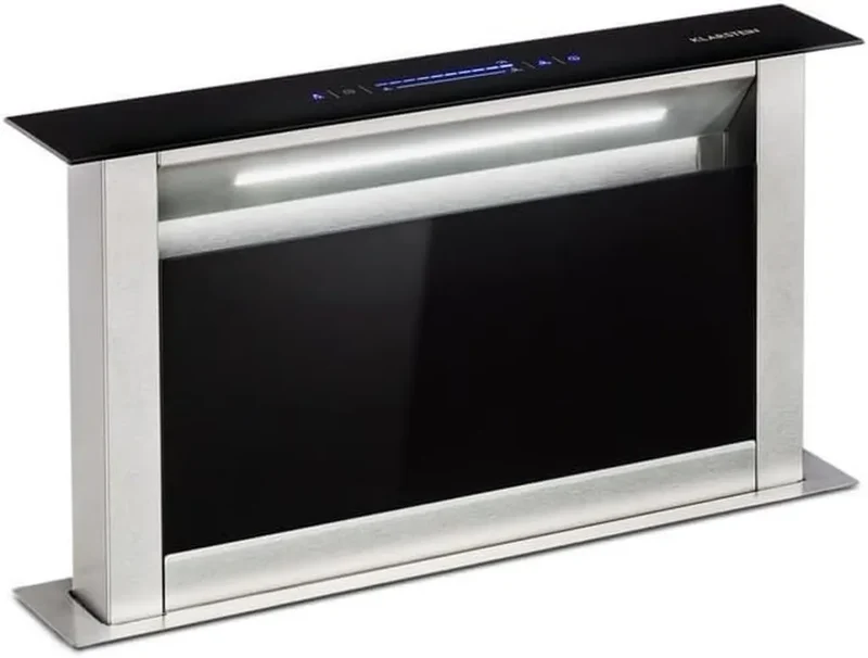 Klarstein Royal Flush Eco Wandhaube 60 cm - Energieklasse A++, 576 m³/h, Touch-Steuerung, LED-Licht, Edelstahl-Glas Design, Leise 51 dB