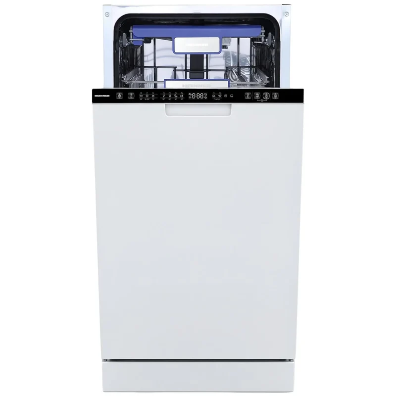 Geschirrspüler HDW-BIM45710AD, 45cm, Energieklasse D, Slim-Format, vollintegriert, leise, Weiß, LED-Display, 10 Maßgedecke, 6 Spülprogramme inkl. Eco