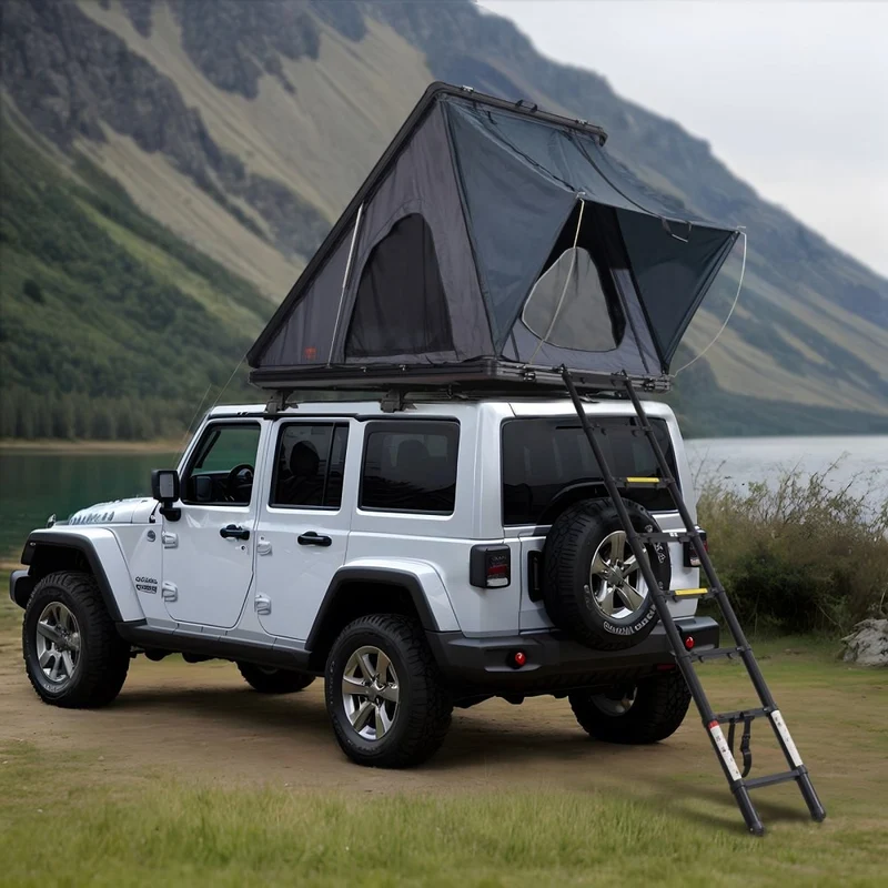 Dachzelt Hartschale Autozelt Camping Zelt Teleskopleiter Matratze SUV