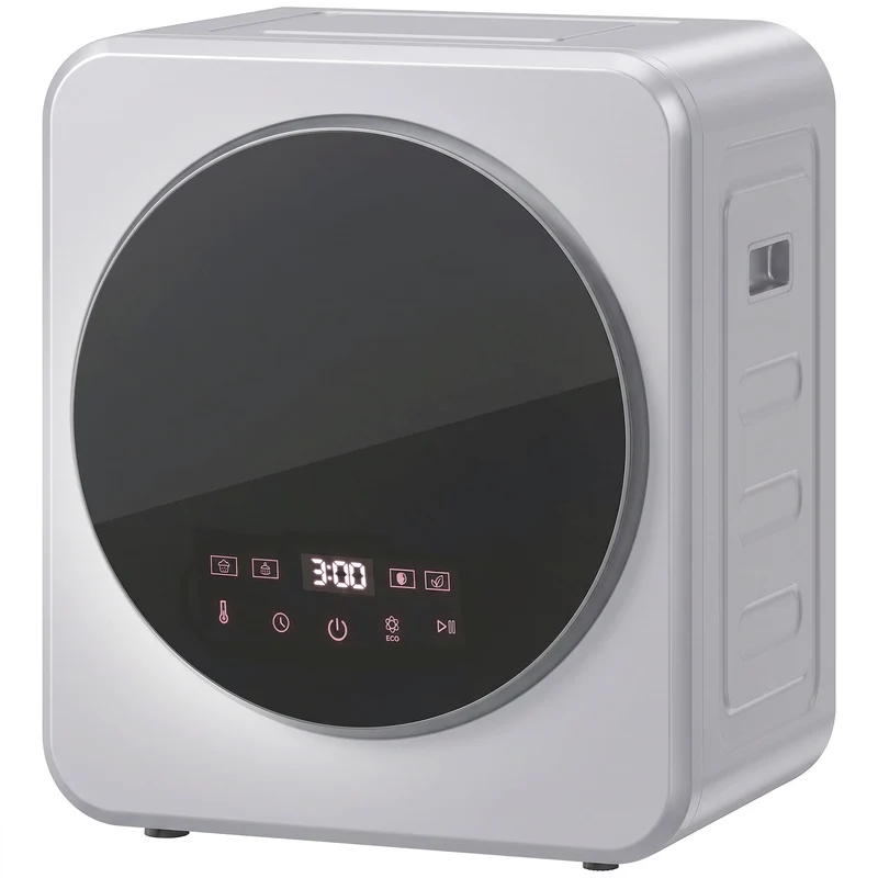 Compact vented tumble dryer with 4kg wet 2.5kg dry capacity, 800W timer, Silver
