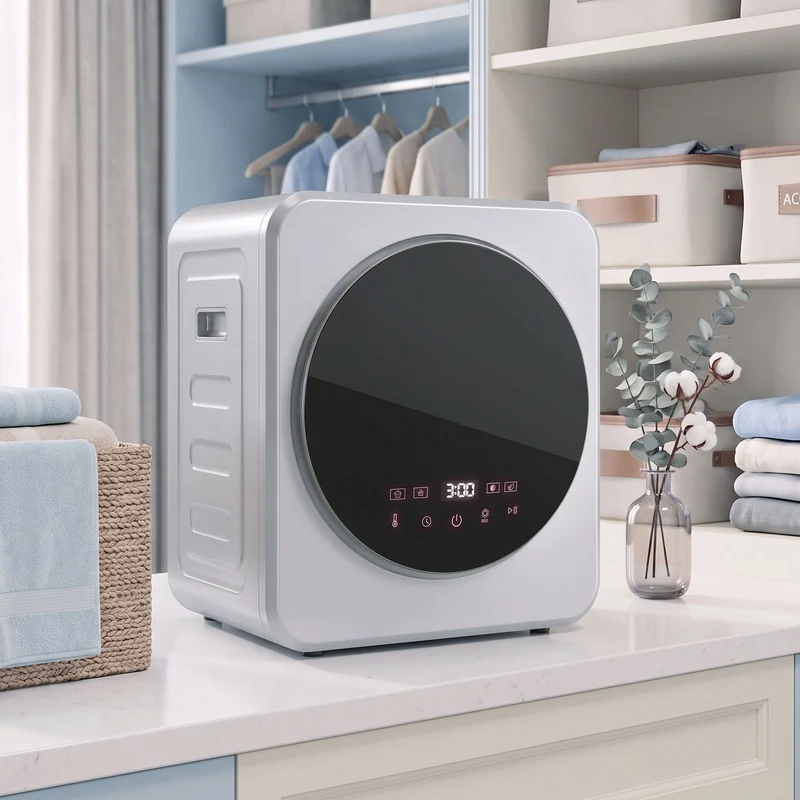 Compact vented tumble dryer with 4kg wet 2.5kg dry capacity, 800W timer, Silver