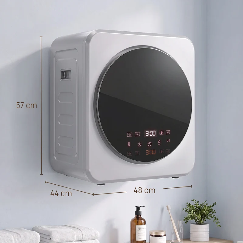 Compact vented tumble dryer with 4kg wet 2.5kg dry capacity, 800W timer, Silver