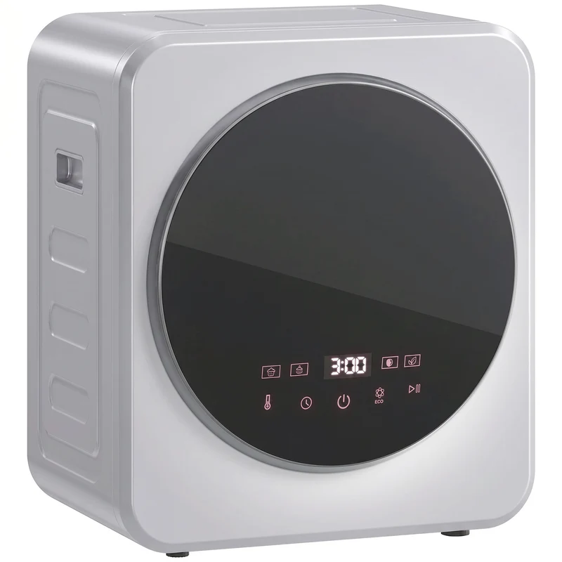 Compact vented tumble dryer with 4kg wet 2.5kg dry capacity, 800W timer, Silver