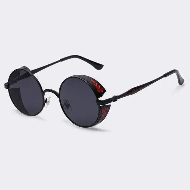 Skanto | Steampunk Vintage Runde Sonnenbrille Limited Edition