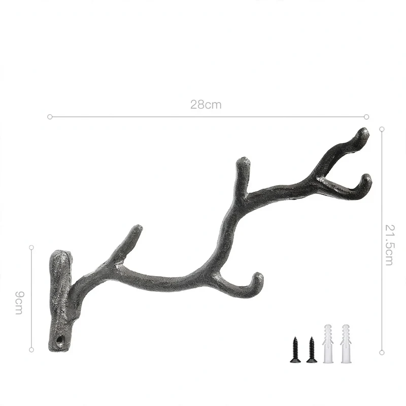 Gusseiserner Wandhaken mit Vogelmotiv